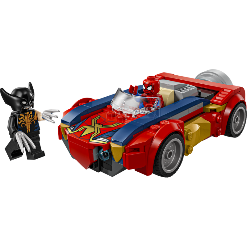 Lego marvel - coche de spider-man vs lobezno venomizado