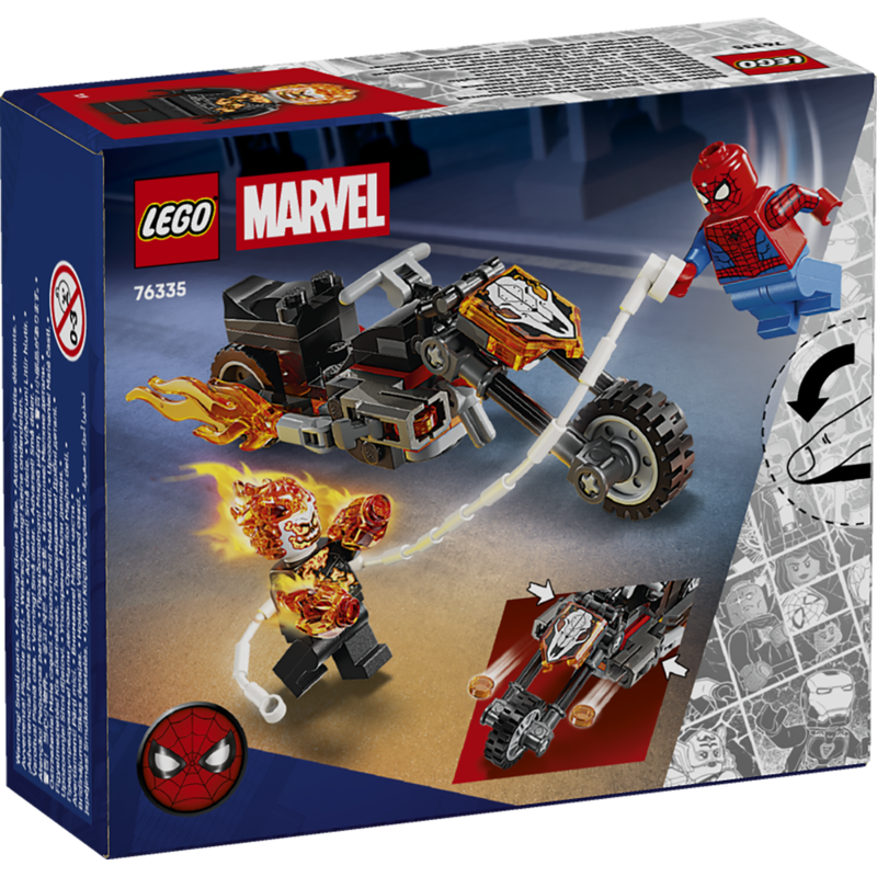 Lego marvel - spider-man vs moto del motorista fantasma