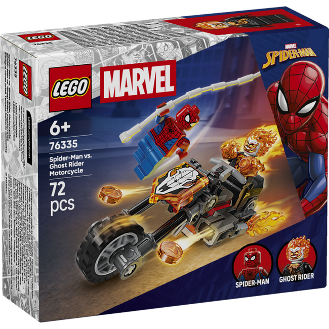 Lego marvel - spider-man vs moto del motorista fantasma Hover Image