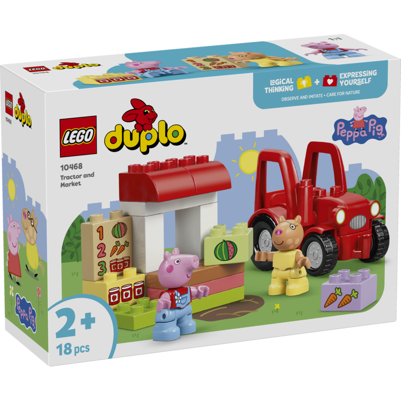 Lego duplo - tractor y mercado peppa pig