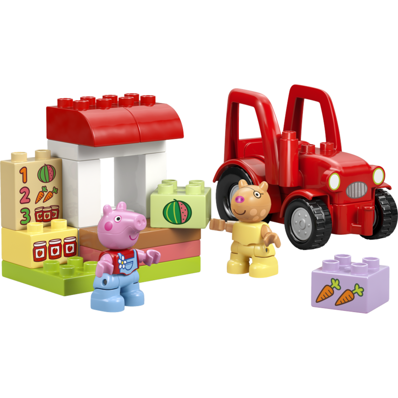 Lego duplo - tractor y mercado peppa pig