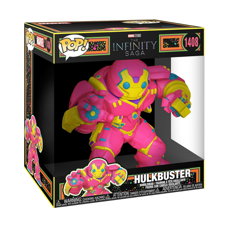 Funko pop! jumbo: marvel blacklight - hulkbuster 25 cm