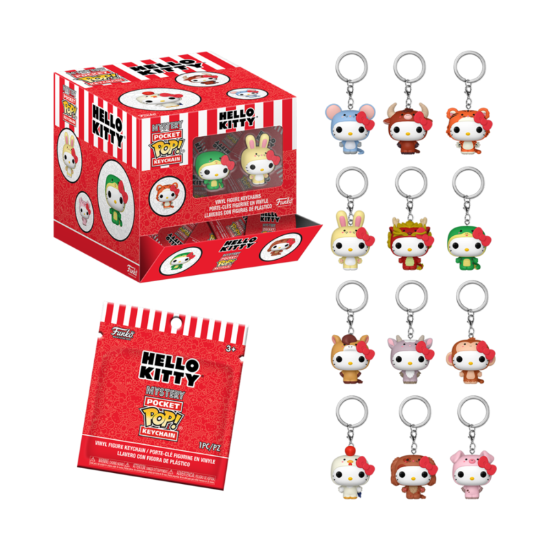 Pop keychain! llavero sorpresa: hello kitty animales