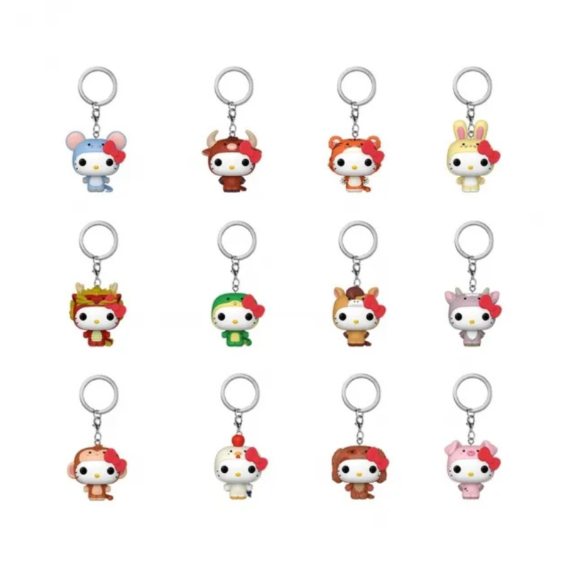Pop keychain! llavero sorpresa: hello kitty animales