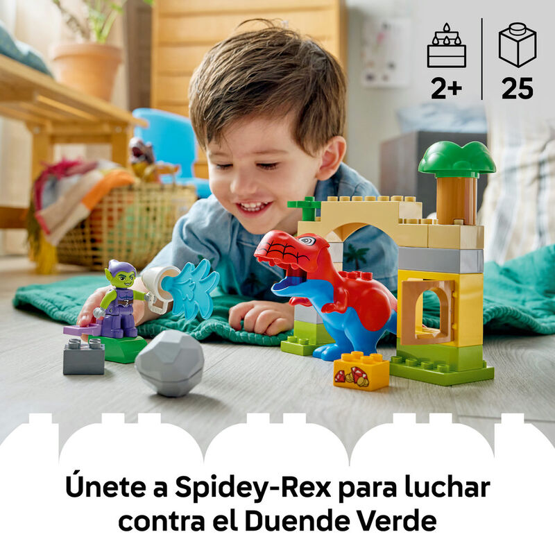 Lego duplo - dinosaurio spidey-rex vs. duende verde