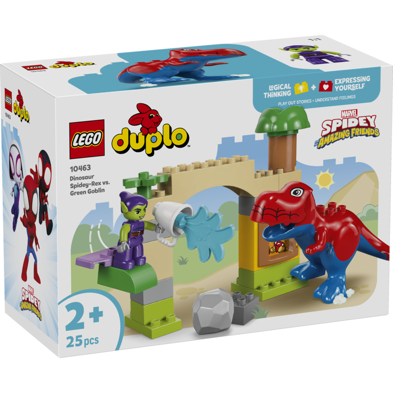 Lego duplo - dinosaurio spidey-rex vs. duende verde