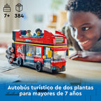 Lego city - autobús turístico rojo de dos plantas