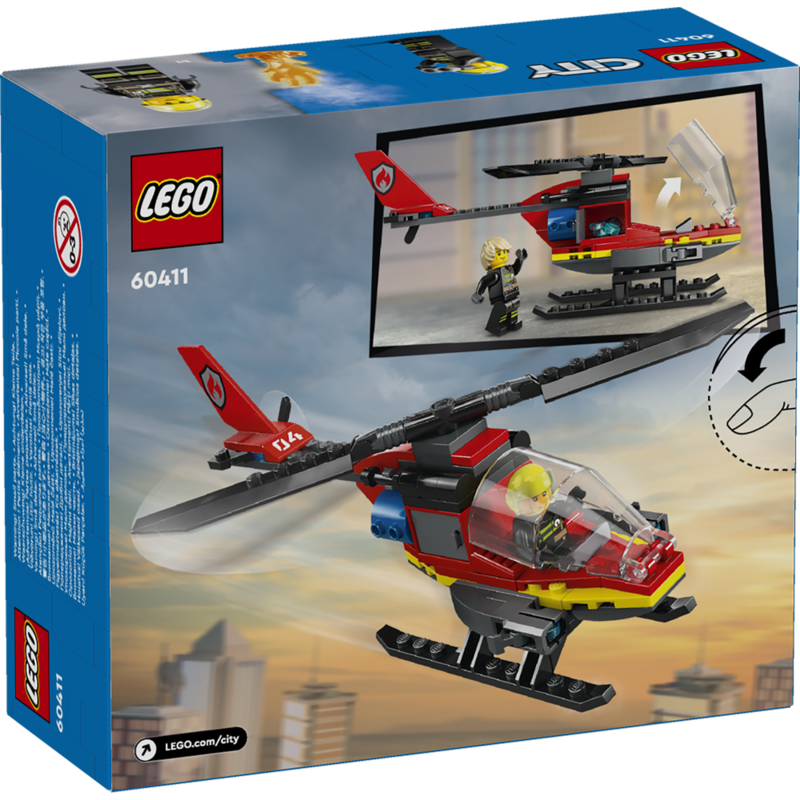 Lego city - helicóptero de rescate de bomberos