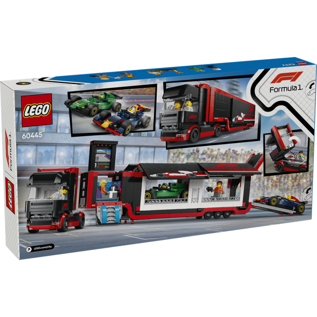 Lego city - camión de f1 con coches de f1 rb20 y amr24 Main Image