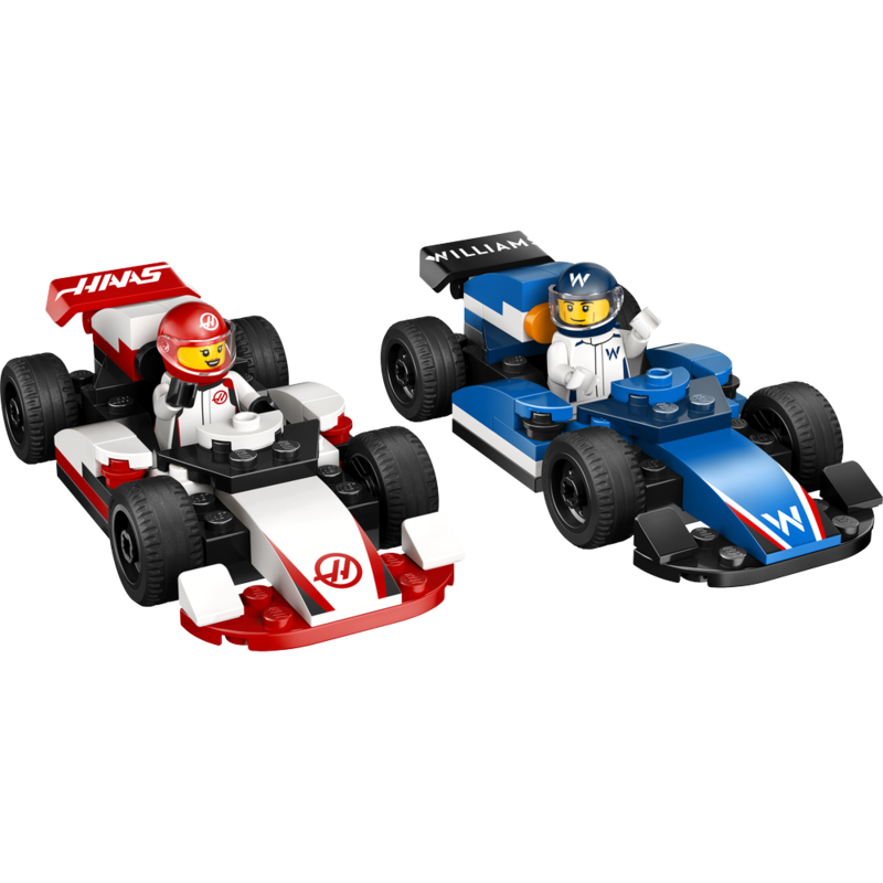 Lego city - coches de f1 williams racing y haas f1