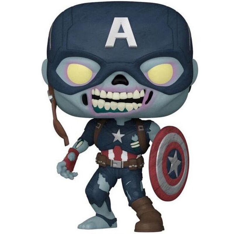 Funko pop! what if...? marvel - capitán américa zombi exclusivo 25 cm