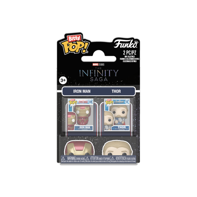 Funko bitty pop 2pk marvel infinity saga- iron man & thor
