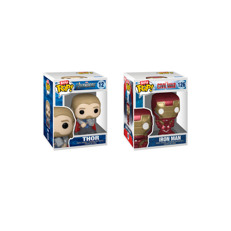 Funko bitty pop 2pk marvel infinity saga- iron man & thor