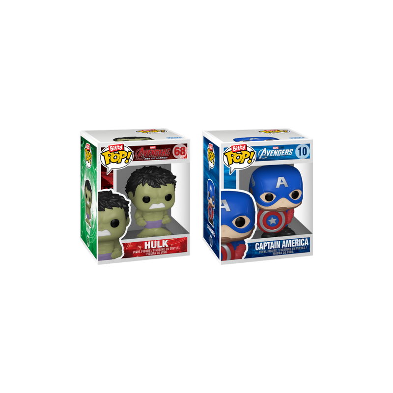 Funko bitty pop 2pk marvel infinity saga- capitan america & hulk