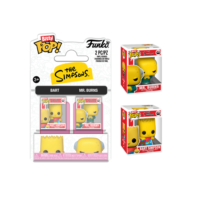 Funko bitty pop 2pk simpsons- bart & mr. burns