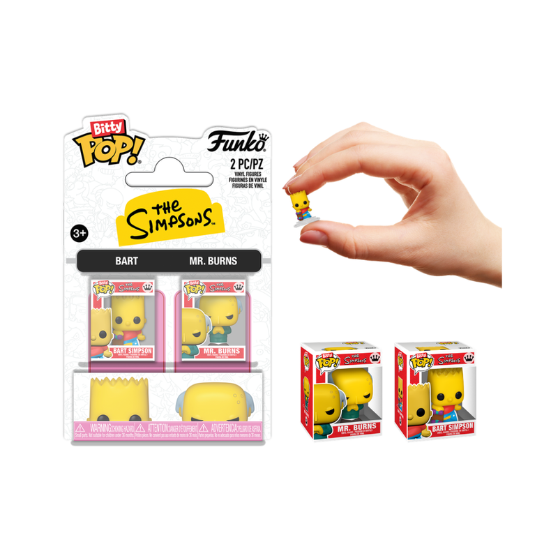 Funko bitty pop 2pk simpsons- bart & mr. burns