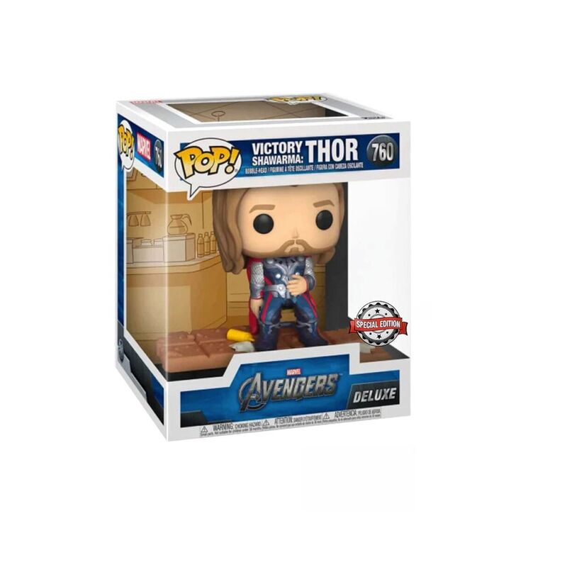 Funko pop! deluxe marvel: los vengadores - thor comiendo shawarma deluxe exclusivo