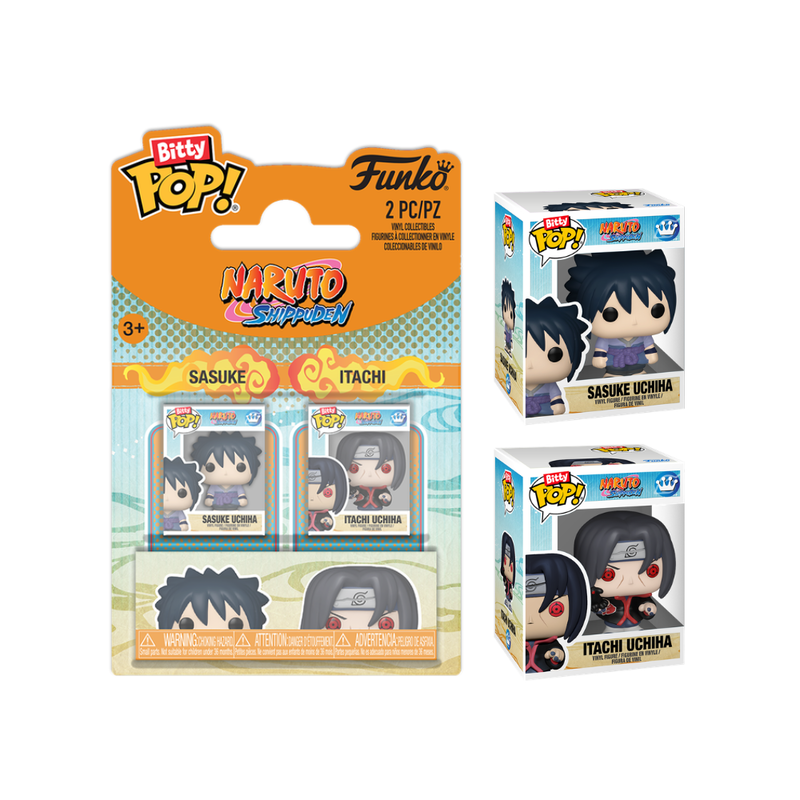 Funko bitty pop 2pk naruto: sasuke & itachi