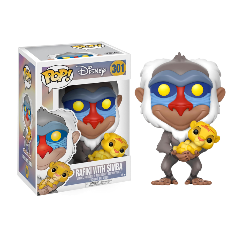 Funko pop! disney - el rey león - rafiki con baby simba