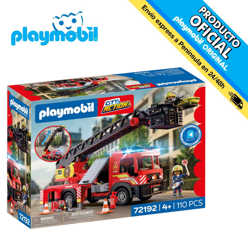 Playmobil - camión de bomberos con escalera