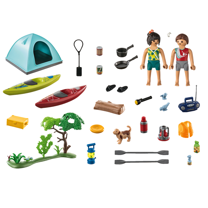 Playmobil - camping con hoguera
