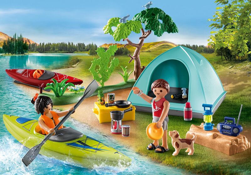 Playmobil - camping con hoguera