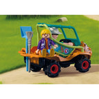 Playmobil - zoo: cuidador de zoo con vehículo