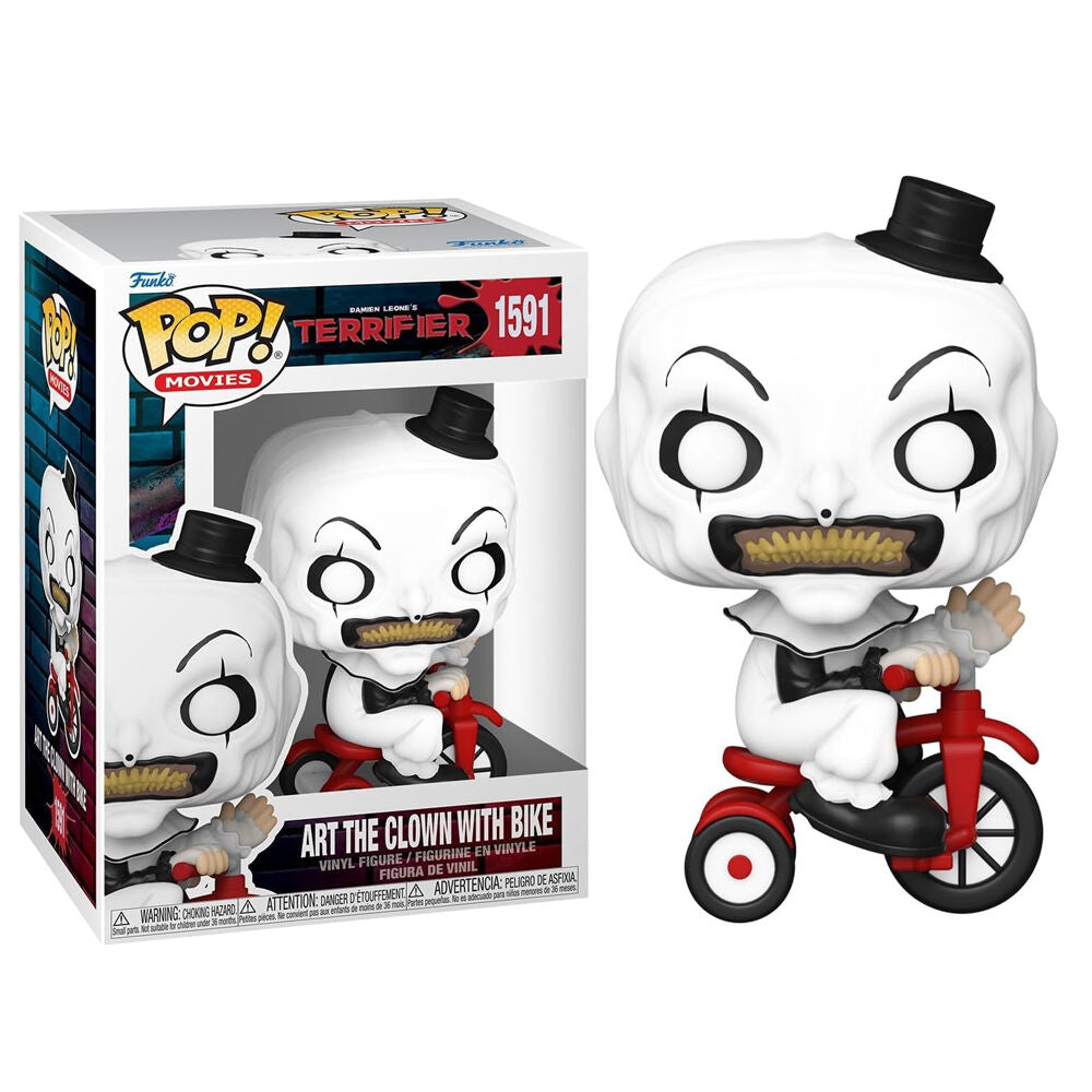 Funko pop! terrifier - art the clown en bicicleta