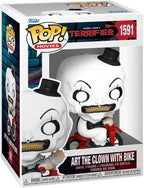 Funko pop! terrifier - art the clown en bicicleta