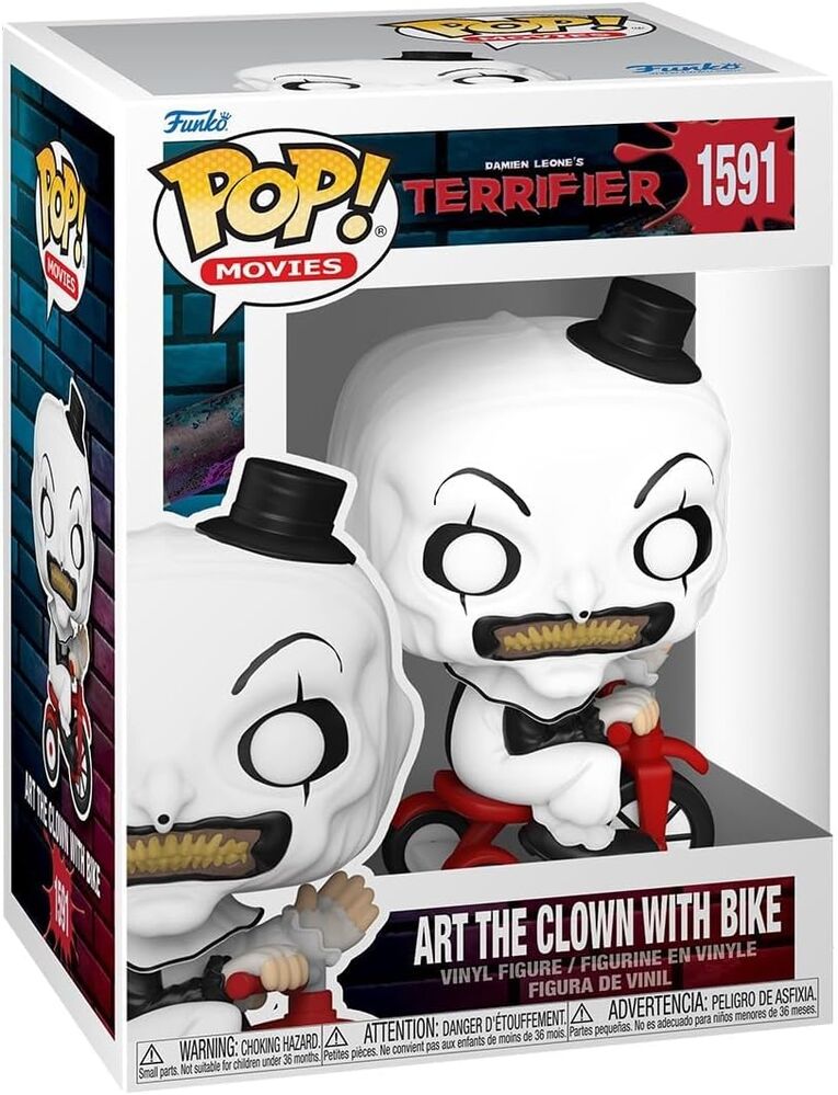 Funko pop! terrifier - art the clown en bicicleta