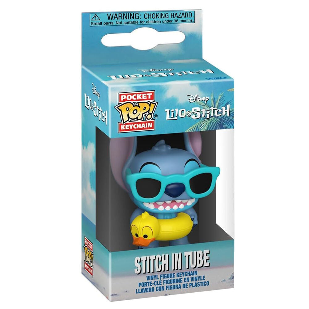 Funko pocket pop! llavero lilo & stitch - stitch con flotador
