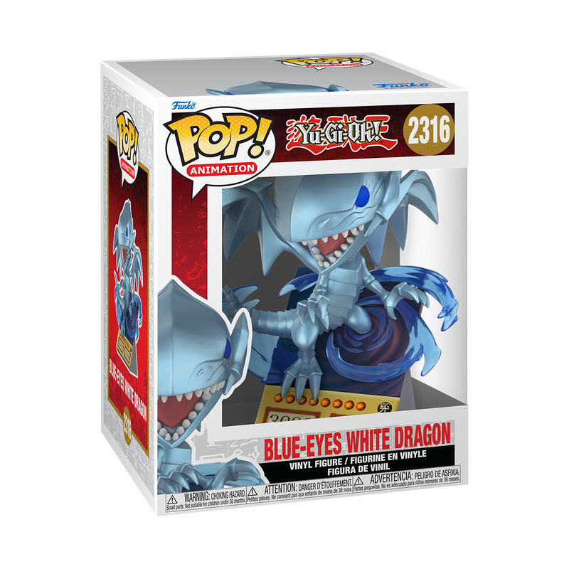 Funko pop! premium yu-gi-oh - blue-eyes white dragon (carta)