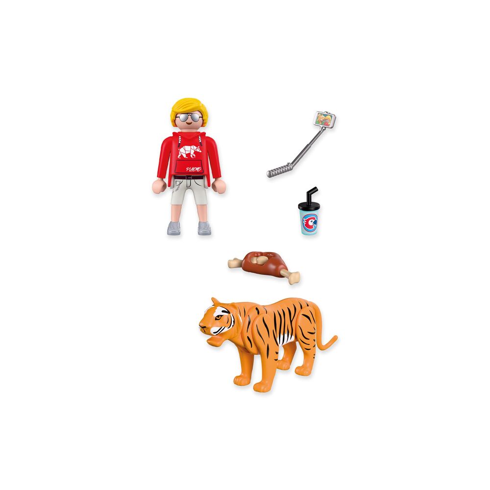Playmobil - zoo: tigre y visitante