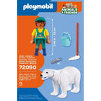 Playmobil - zoo: oso polar y cuidador