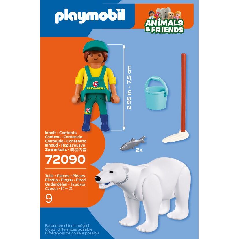 Playmobil - zoo: oso polar y cuidador