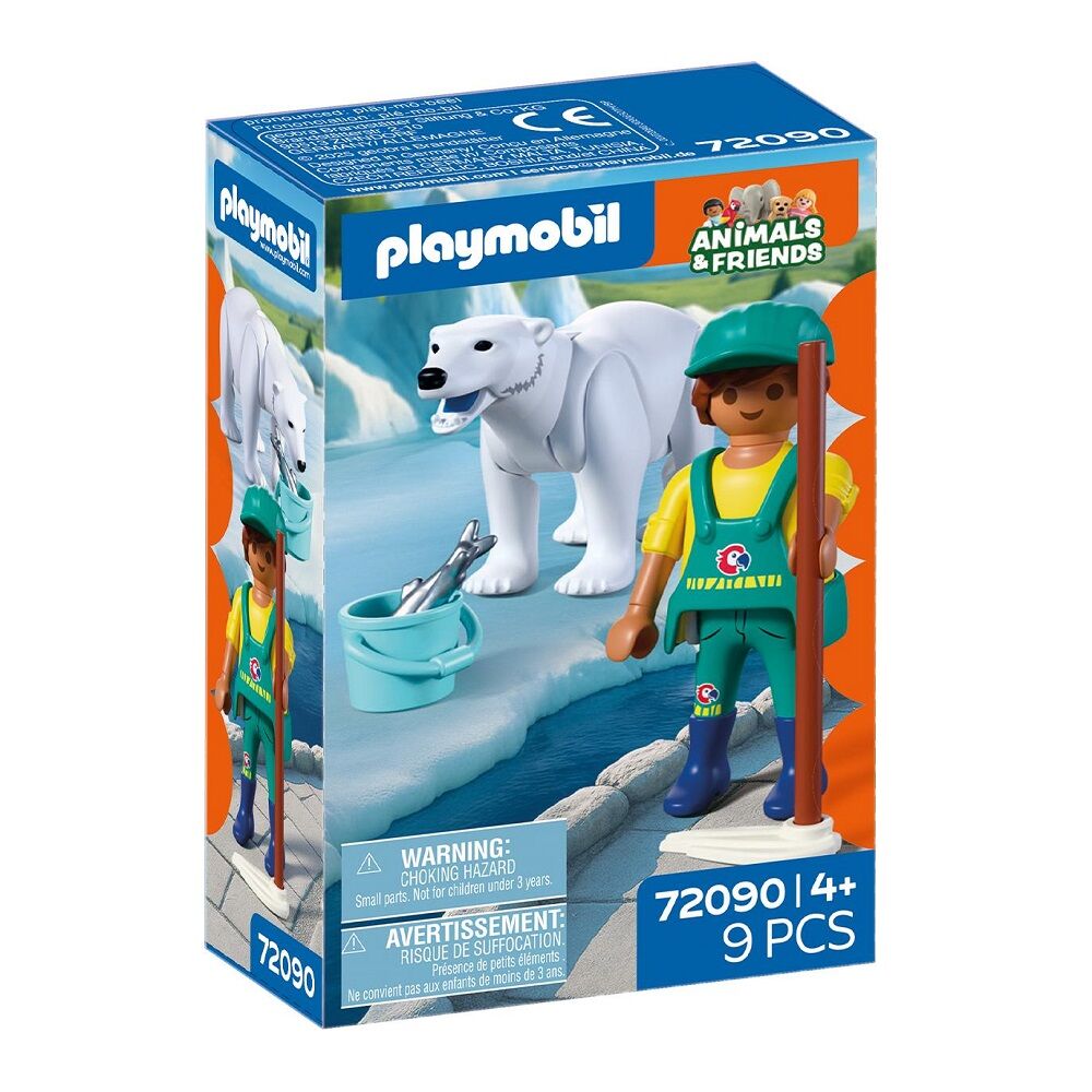 Playmobil - zoo: oso polar y cuidador