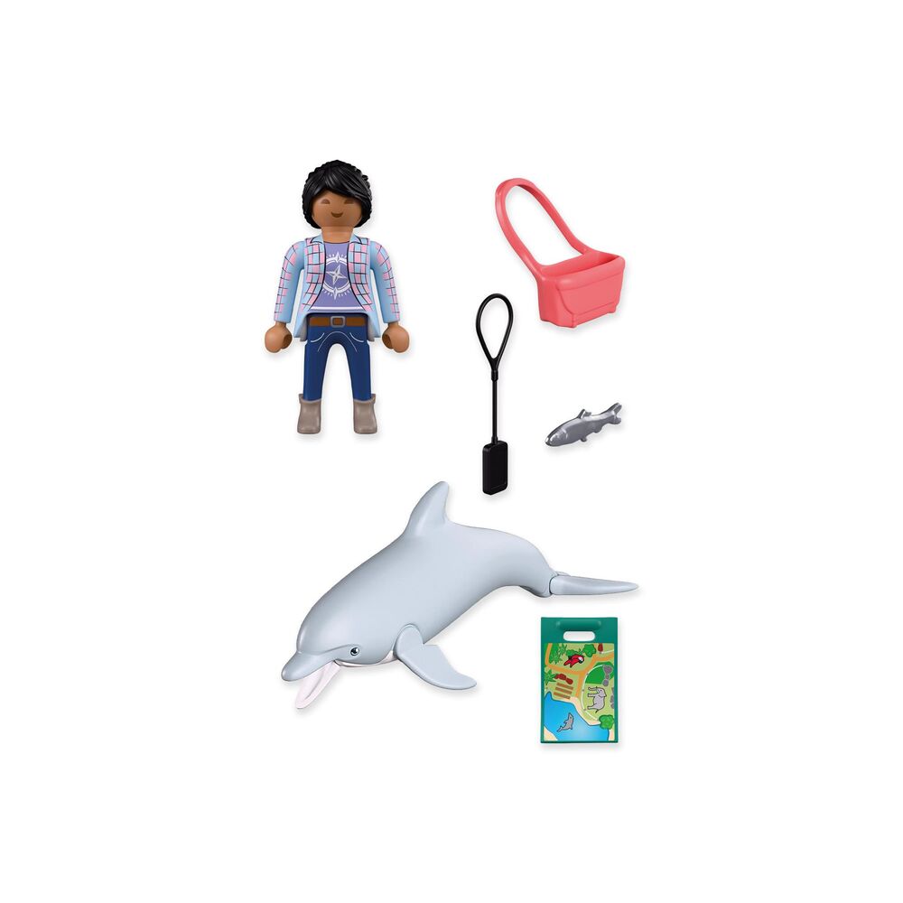 Playmobil - zoo: delfín y visitante