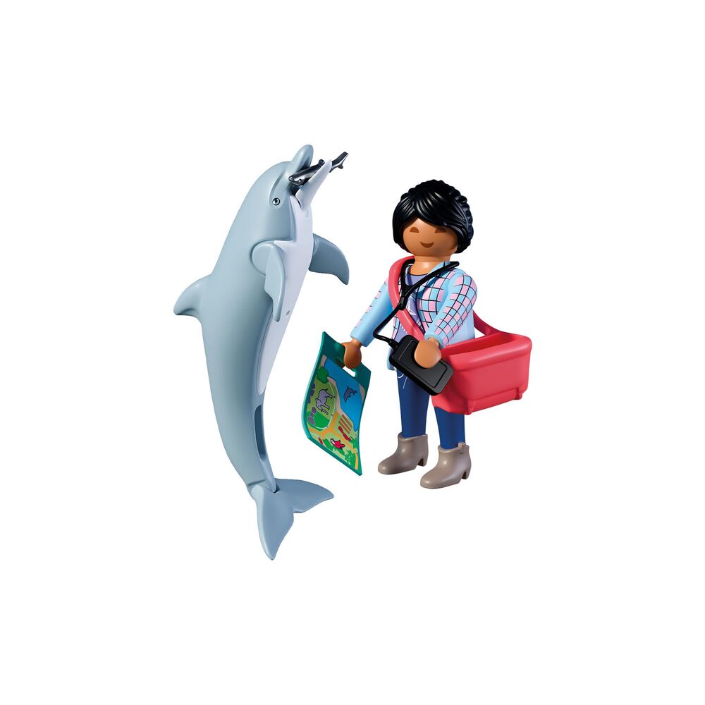 Playmobil - zoo: delfín y visitante