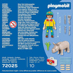 Playmobil - duo pack cuidador con rinoceronte