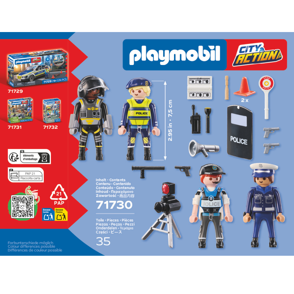 Playmobil - set de figuras de policía