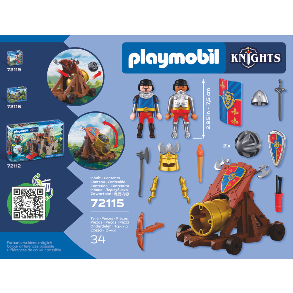 Playmobil - caón de fuego de caballeros león