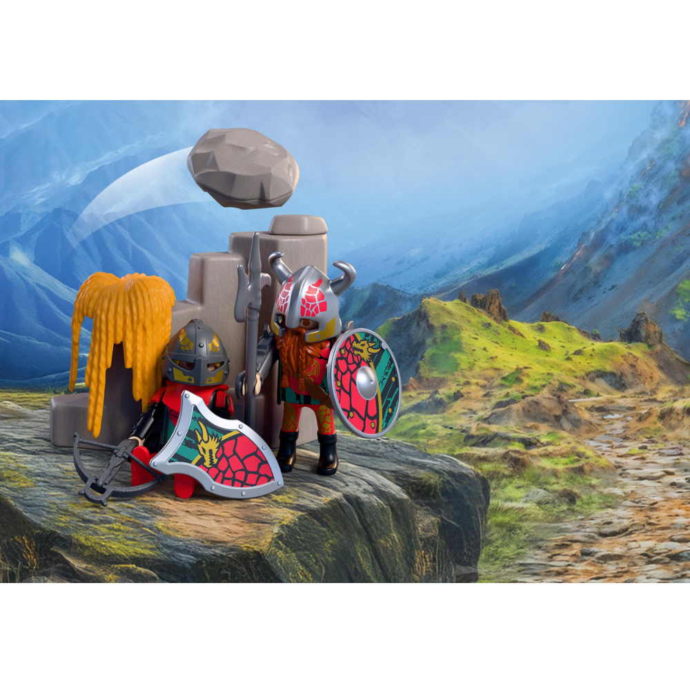 Playmobil - catapulta de caballeros dragón