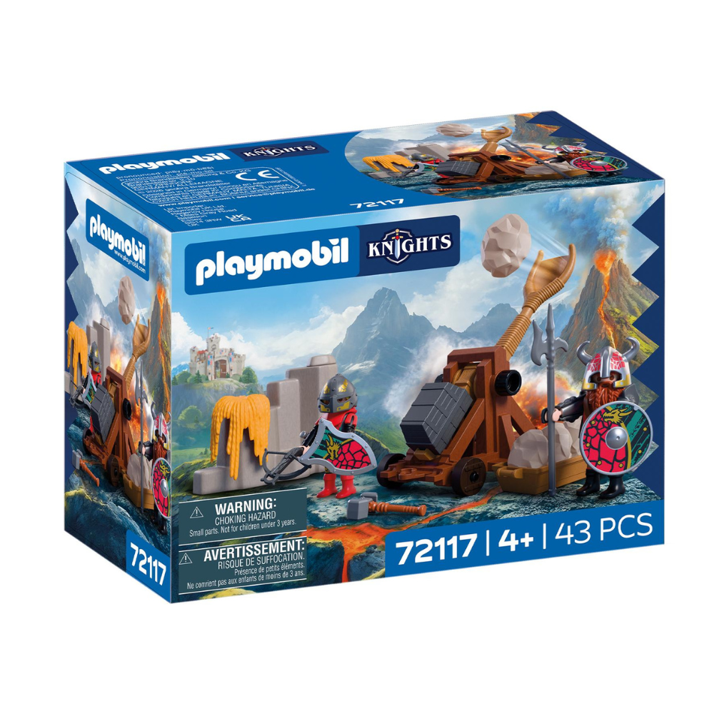 Playmobil - catapulta de caballeros dragón