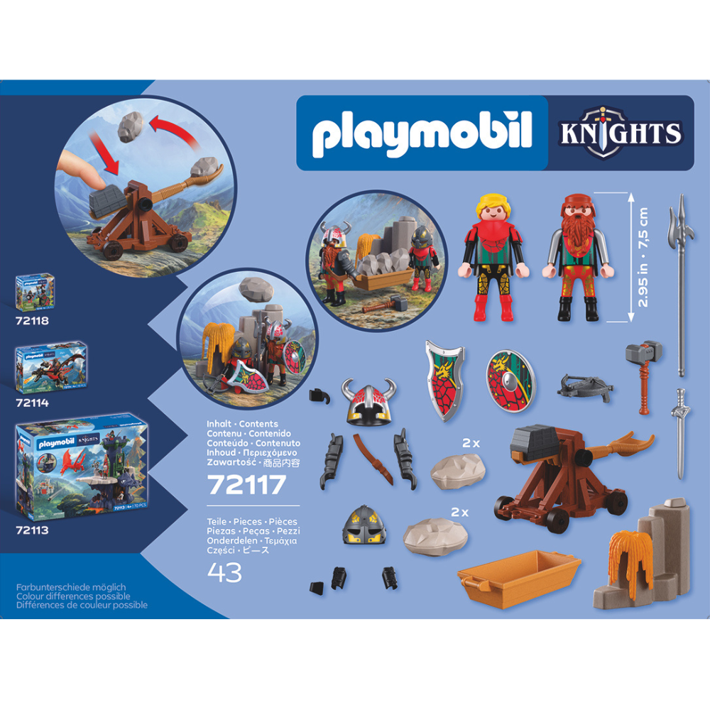 Playmobil - catapulta de caballeros dragón