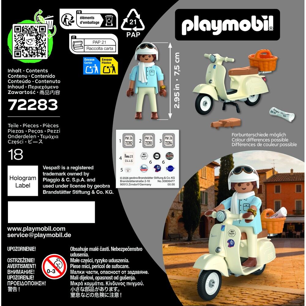 Playmobil - vespa 80 aniversario: estilo clásico