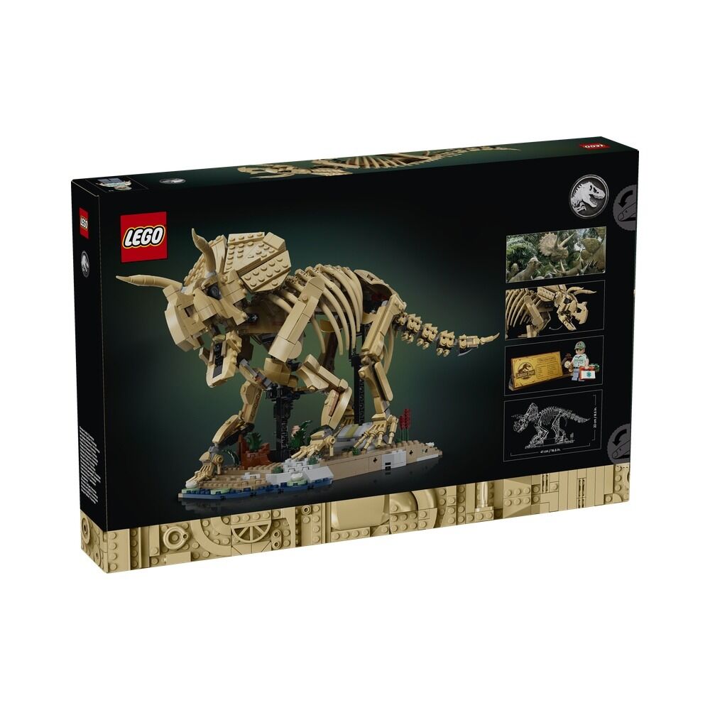 Lego jurassic world - fósiles de dinosaurio: triceratops