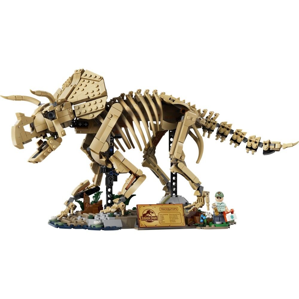 Lego jurassic world - fósiles de dinosaurio: triceratops