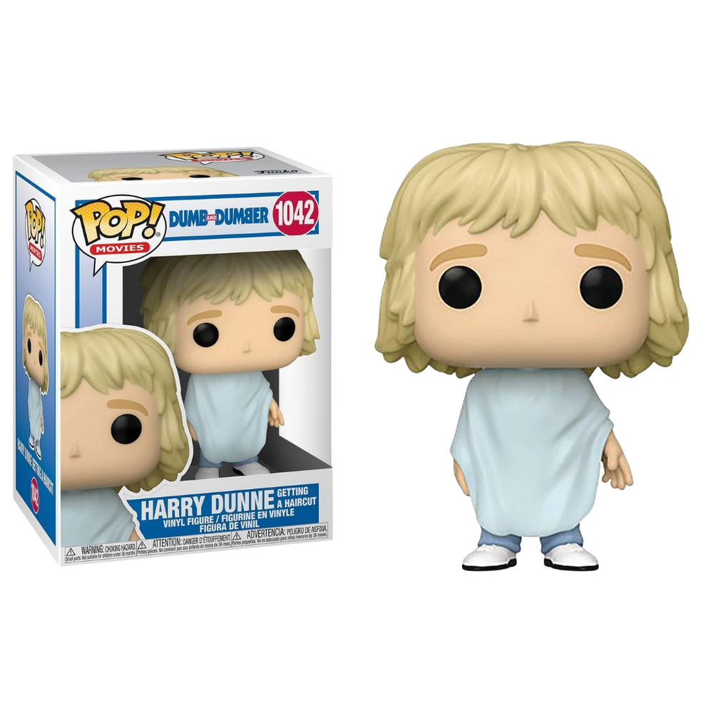 Funko pop! dos tontos muy tontos - harry d. cortandose el pelo