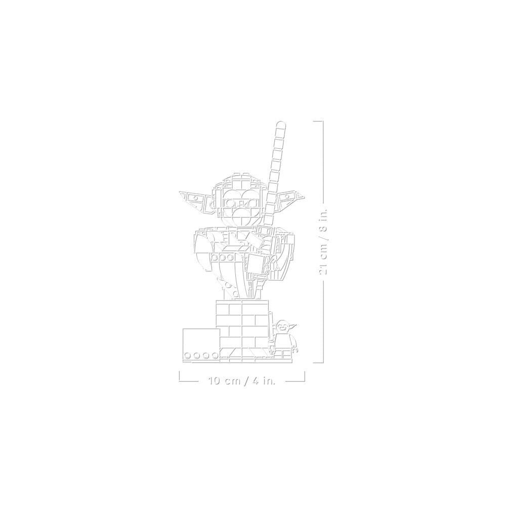 Lego star wars - busto de yoda