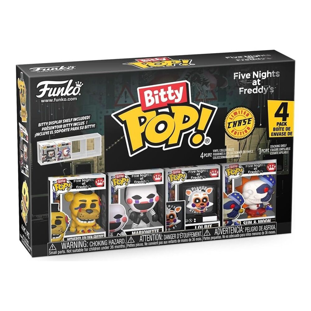 Funko bitty pop! five nights at freddy's - golden freddy, marionette, lolbit, sun & moon